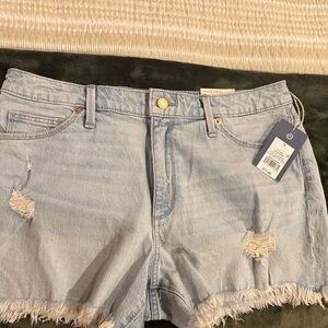 Universal Thread Light Blue Distressed Denim Shorts NWT